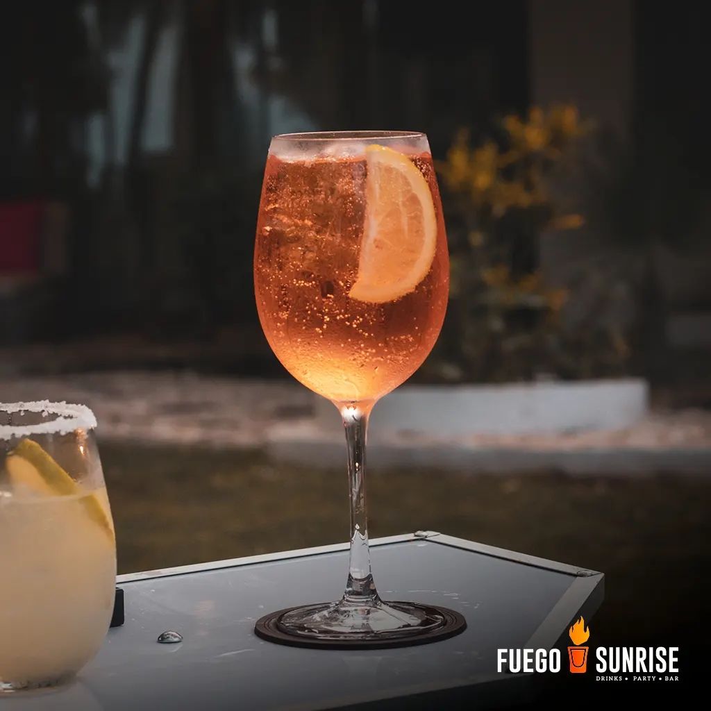 Fuego Sunrise - Barra móvil para Bodaas en Cancún